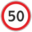Дорожный знак 3.24 «Ограничение максимальной скорости» (металл 0,8 мм, II типоразмер: диаметр 700 мм, С/О пленка: тип А коммерческая)